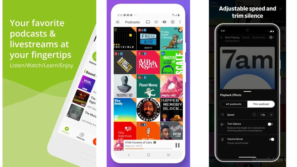 Minimal Podcast Apps for Listeners2