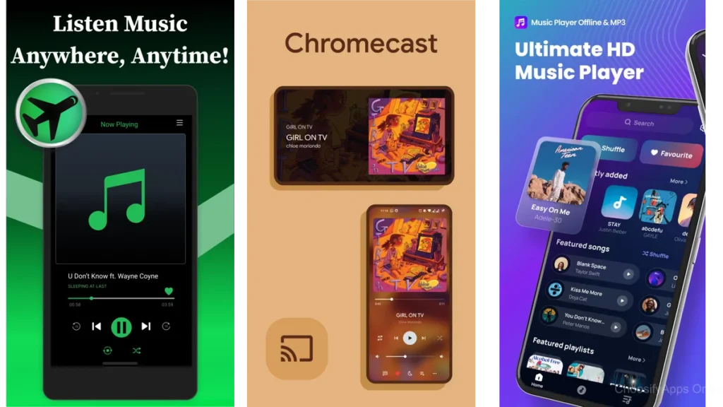 Offline Music Player Apps With Clean UI1