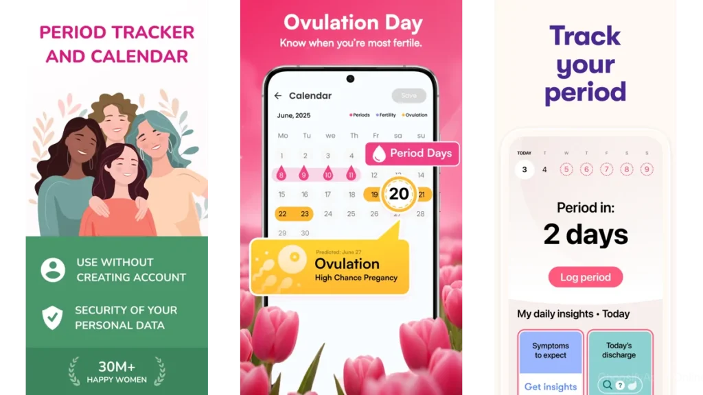 Period Tracker Apps With Clean Design
3