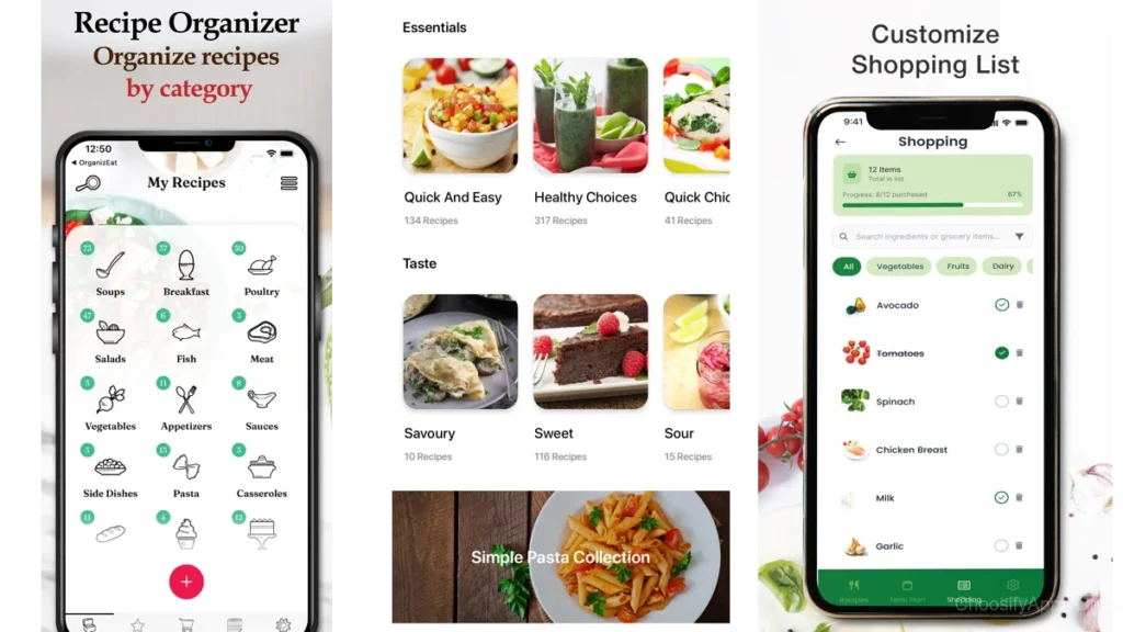 Recipe Apps With Step-by-Step Minimal Design
90