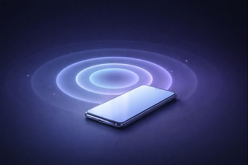 a minimalist breathing animation with soft expanding circles on a dark background