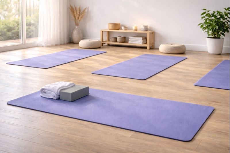 a quiet studio with soft shadows and wooden floors